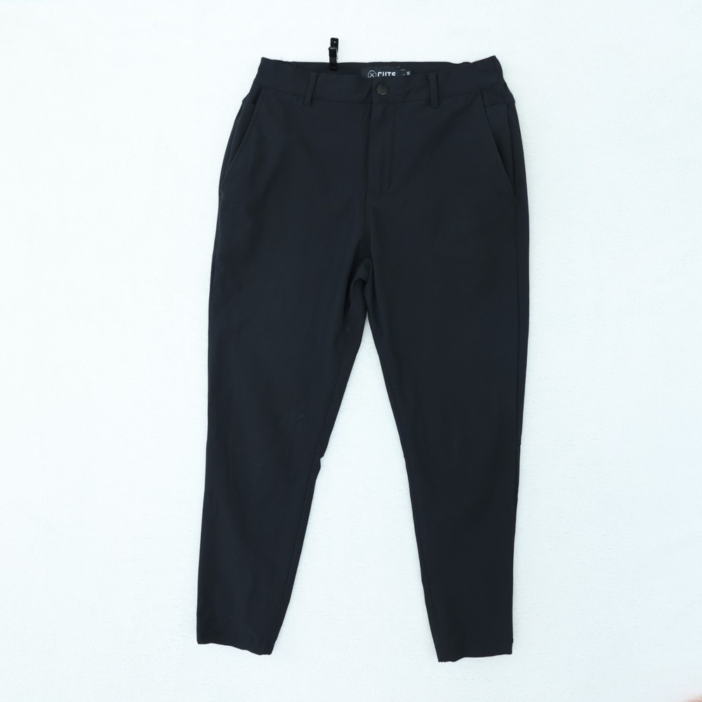 Cuts Clothing AO Jogger Pant Mens Medium M Black Performance Flat Front Slim Fit